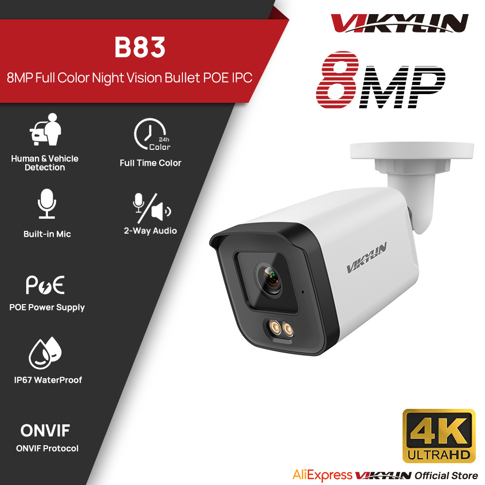 VIKYLIN 8MP HD IP Security Cam - Pan Tilt Bracket 评论和价格