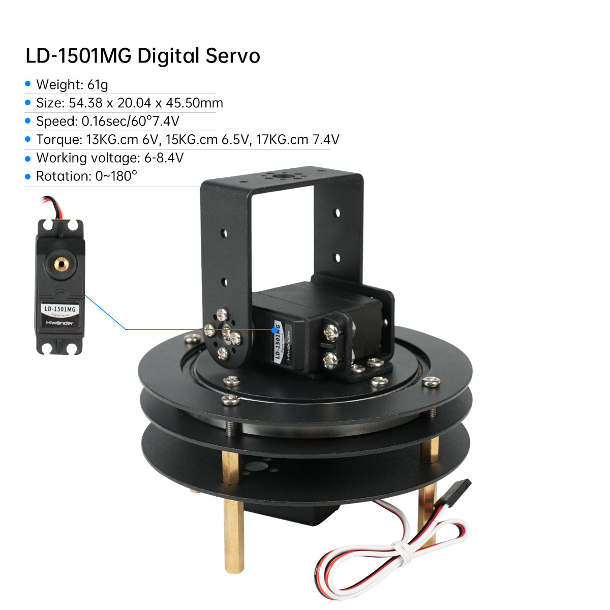 Hiwonder Unassembled 2 DOF Pan - Servo Bracket 评论和价格