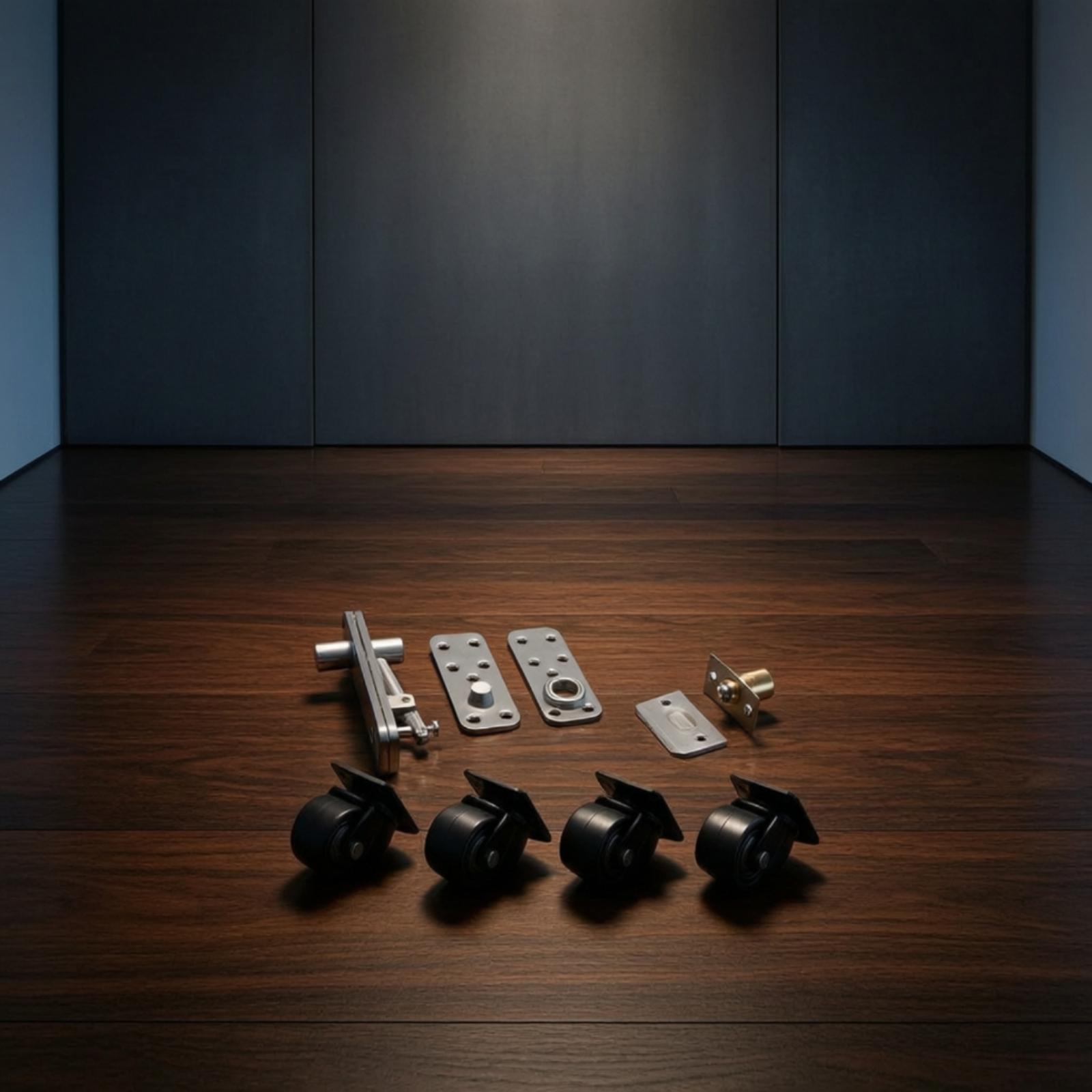 Bookcase Door Hardware Kit wit - Caster Wheel 评论和价格