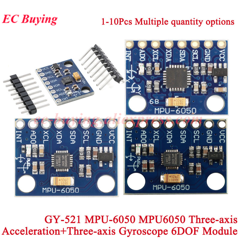1-10Pcs GY-521 MPU-6050 MPU605 - Accelerometer Mpu6050 评论和价格