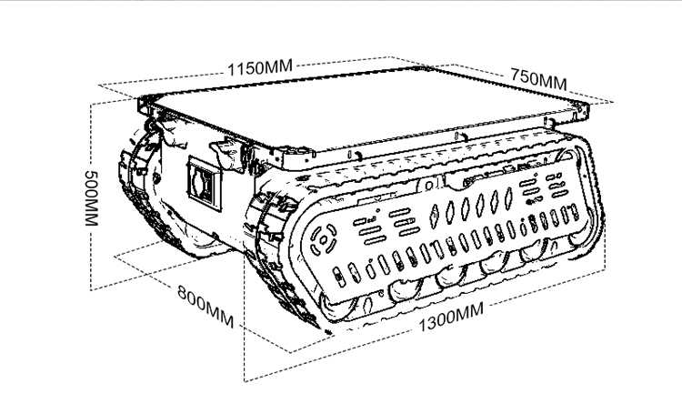 300 600kg Load RC Tank Crawler - Robot Chassis 评论和价格