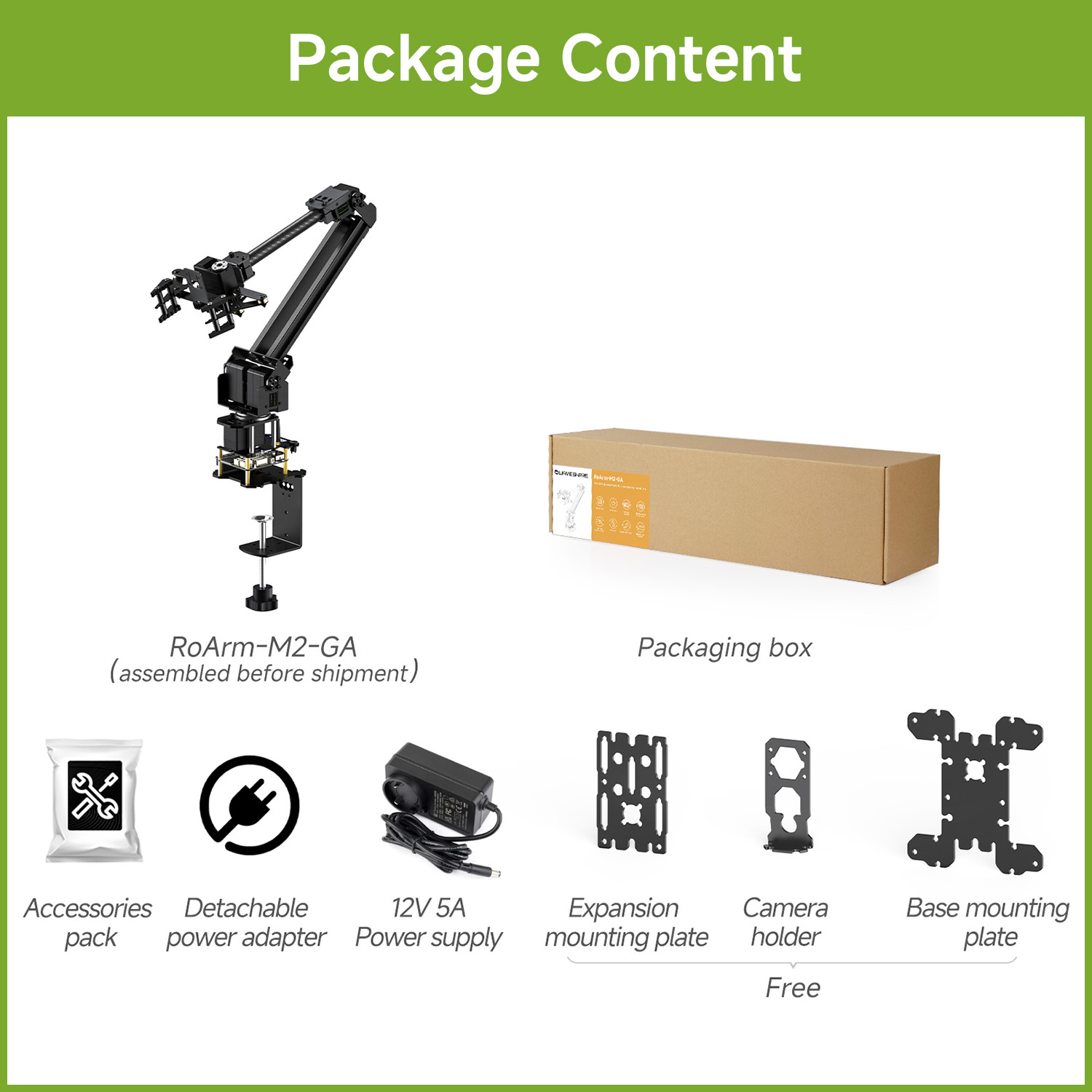 Waveshare 3+1 DOF High-torque  - Robot Arm Kit 评论和价格