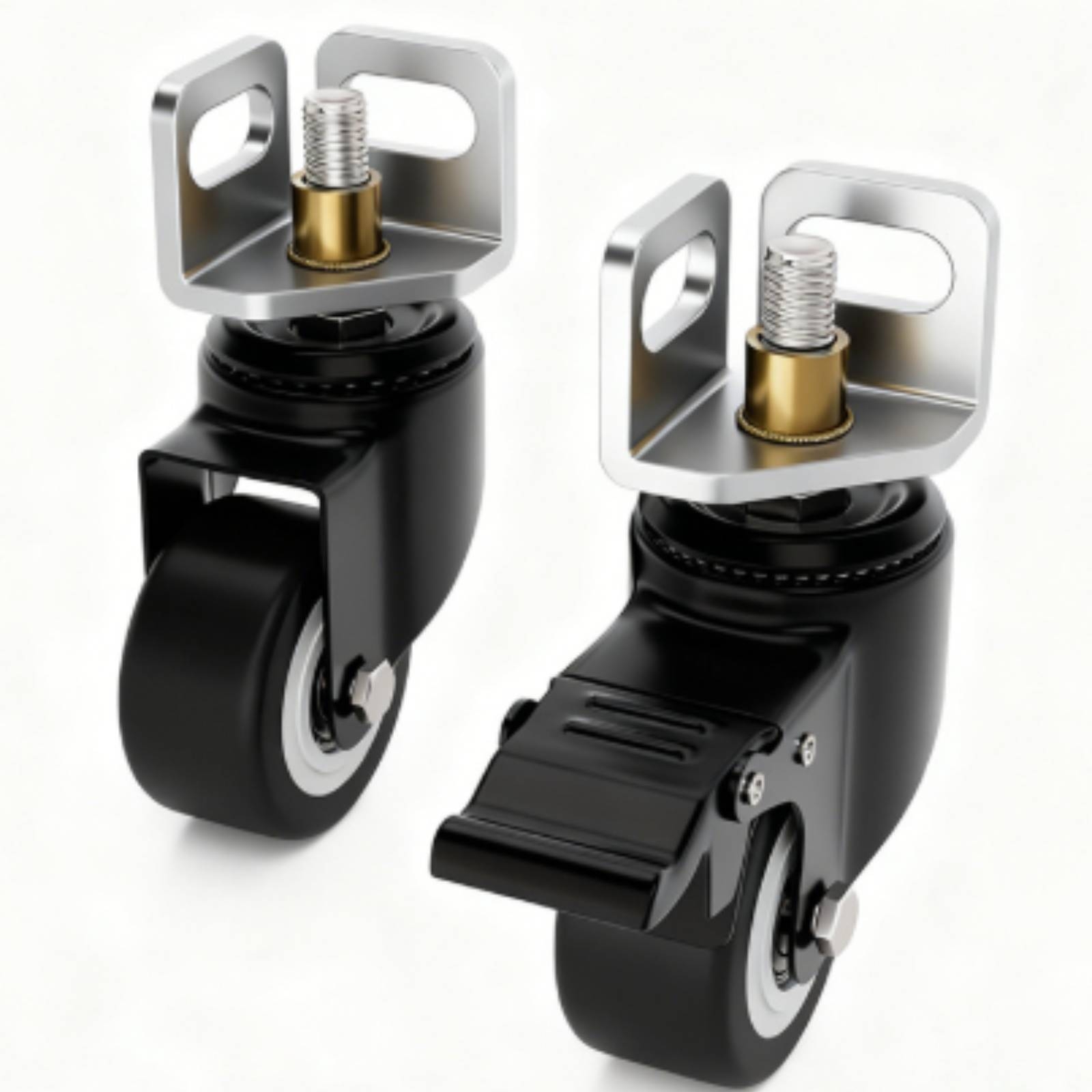 4 Pieces Angle-Steel Caster Fl - Caster Wheel 评论和价格