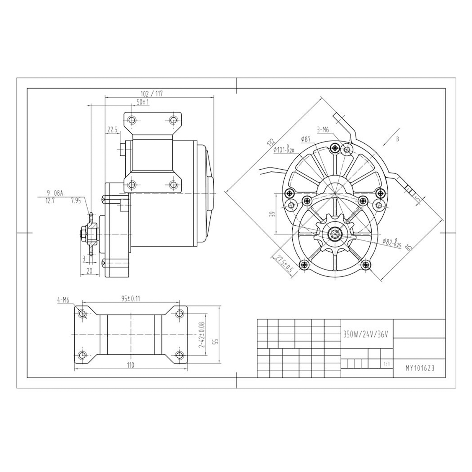 24V 250W DC Brushed Motor E‑Bi - Dc Motor 评论和价格